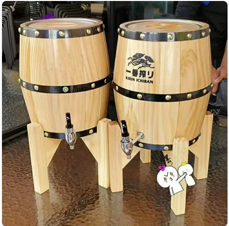 3L Stainless Steel Beer Keg Mini Draft Beer Dispenser with Faucet for Bar Home Brewing