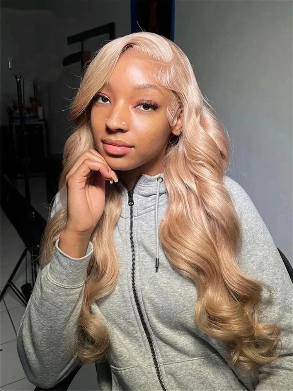 5x5 Silk Base Glueless Preplucked 28inch Blond Boby Wave Jewish Human Hair Wig With BabyHair HD Lace European Hair  Wigs Daily