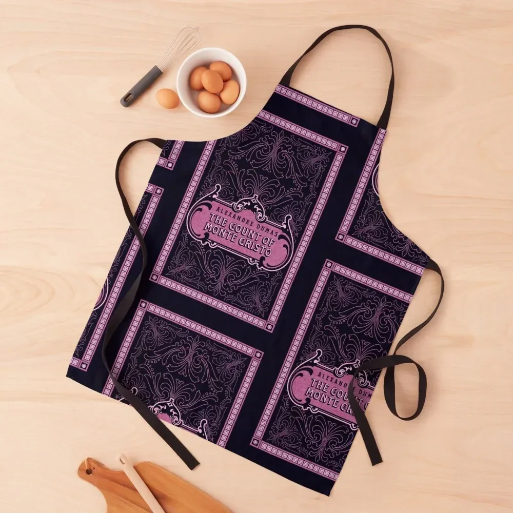 The Count Of Monte Cristo Book Cover Art Apron Kitchen Utensils cookings for women Apron