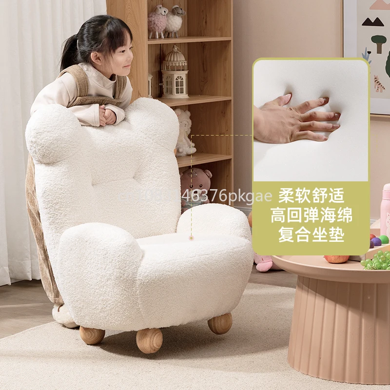 Bear Sofa Chair Cute Single Seat Mini Lazy Small Sofa Sherpa Simple Furniture