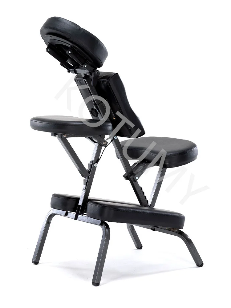 Portable Folding Tattoo Massage Chair For Scraping/Tattooing/Beauty/Hairdressing Adjustable PU Leather Beauty Bed