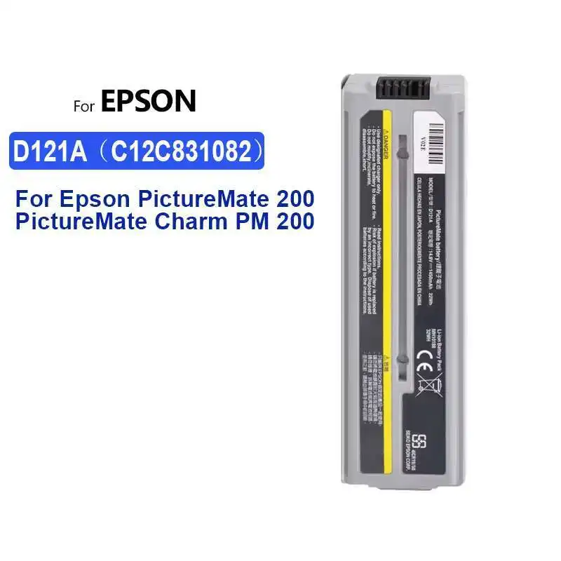 

Battery 1170mah-1450mAh For Epson PictureMate Charm PM 200 Printer Charm pm 225 2165069 D171A OT-BY20 P-C32C831093