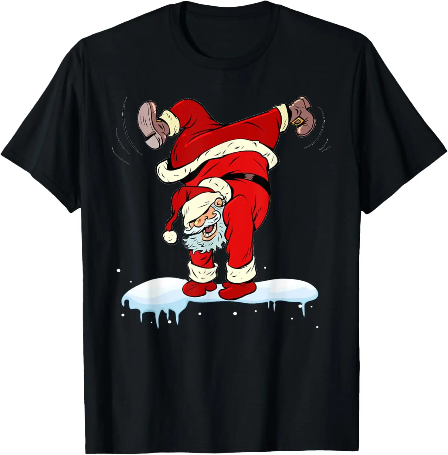 Dancing Hip Hop Santa Claus Xmas Christmas Party T-Shirt Unisex Summer Streetwear Tops Personalized T-shirt