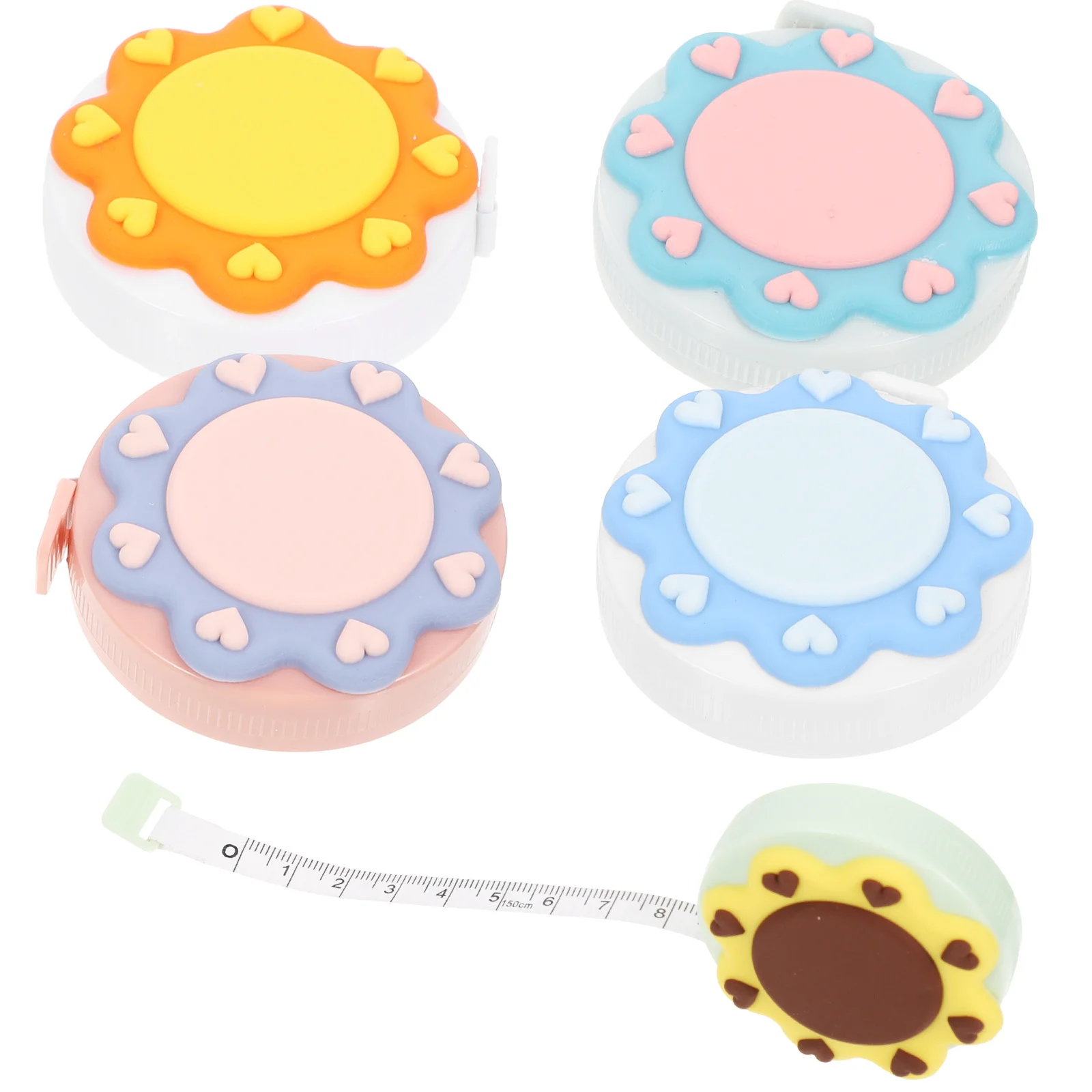 

5Pcs Mini Tape Measure Set Portable Retractable Body Measuring Tape for Sewing Tailors Waist Measurement Lightweight Small