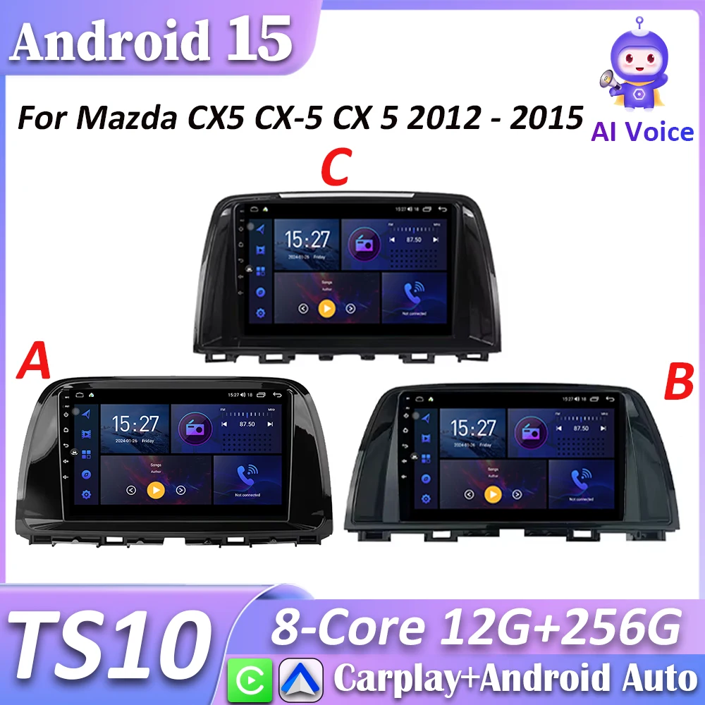 Car Radio Carplay For Mazda CX5 CX-5 CX 5 2012 - 2015 GPS Navigation Android Auto Multimedia Player Video Stereo No 2din 4G WiFi