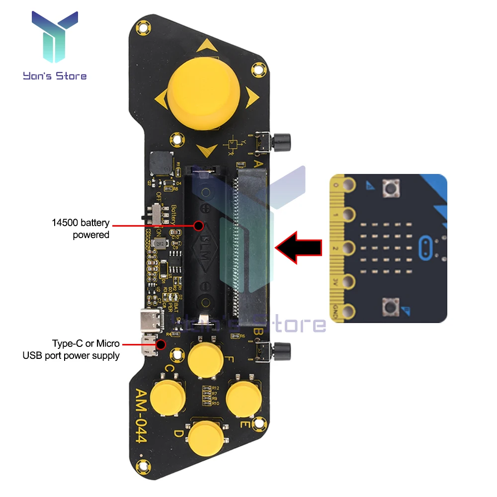 1 pz Microbit scheda di espansione programmabile telecomando Joystick di gioco micropit maniglia Kit elettronico fai da te per Smart Robot Car