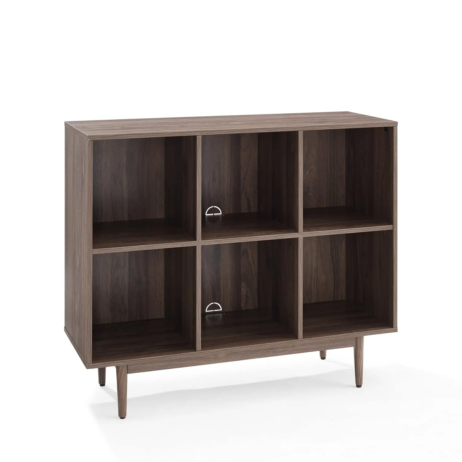 Walnut Wood 6-Tier  Bookcase, Open Storage Shelving Display Rack for Living Room Office Library, Customized
