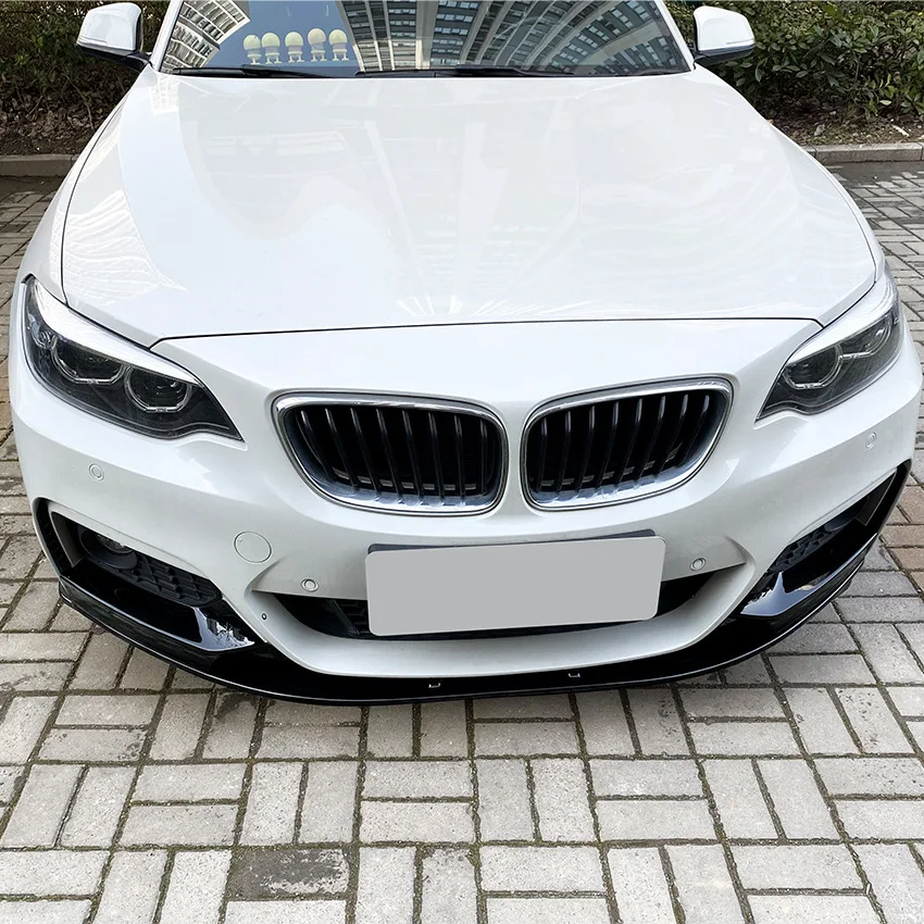 

Для BMW 2 серии F22 F23 M Sport 2015-2019: передний бампер, сплиттер, угловой спойлер, глянцевый черный, АБС-пластик