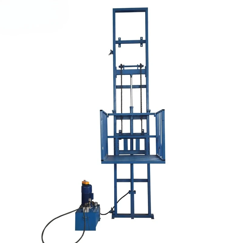

Small simple electric hydraulic freight elevator guide rail factory elevator home elevator