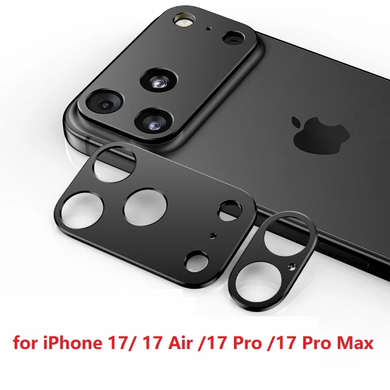 for iPhone 17 Air Pro Max Camera Bezel Anti Scratch Metal Frame Cover Hollow Film Super Slim Lens Protector Cap Sticker