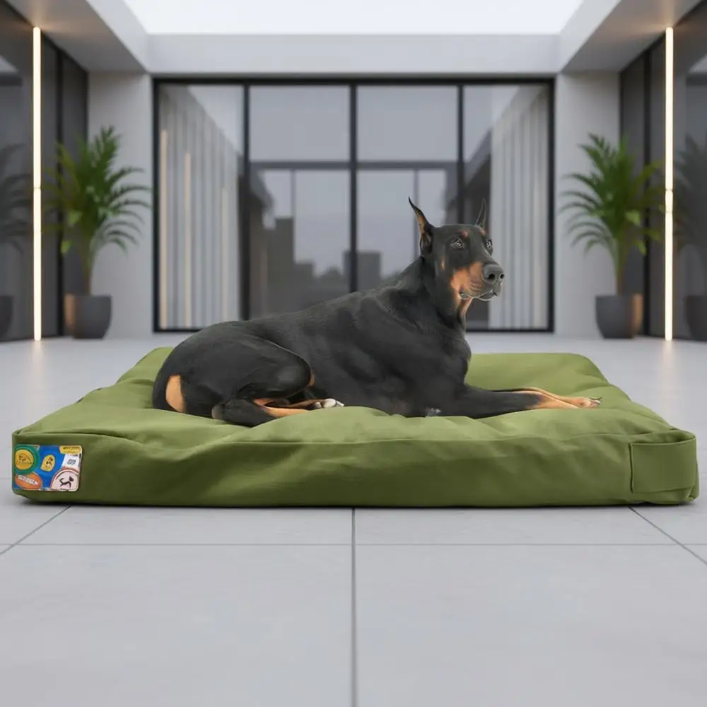 

42 Durable Outdoor Dog Bed with Waterproof Removable Cover, Suitable for Large Dogs, Indoor and Outdoor Use, Green