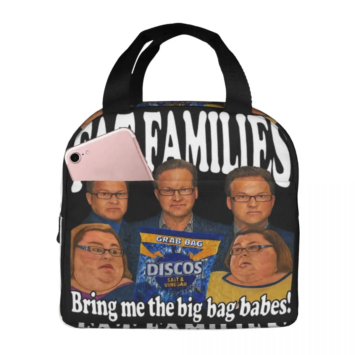 

Fat Families Uk TV Comedy Meme Funny Product Insulated Lunch Tote Bag Storage Food Boxes Reusable Cooler Thermal Lunch Box