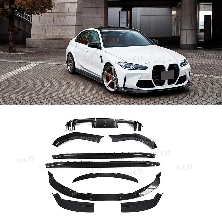 3D Carbon Fiber bodykit Front Lip Rear Diffuser Side Skirts Spoiler Body Kit For BMW G82 M4 Car Accessories bodykit