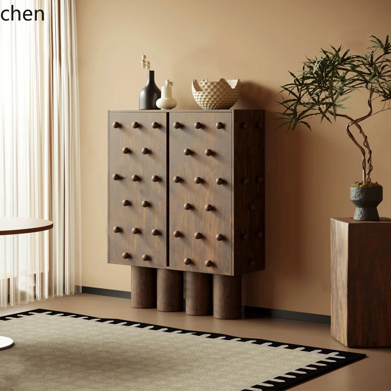 WL new side cabinet original abstract chest cabinet art paint engraving cupboard entrance shoe cabinet