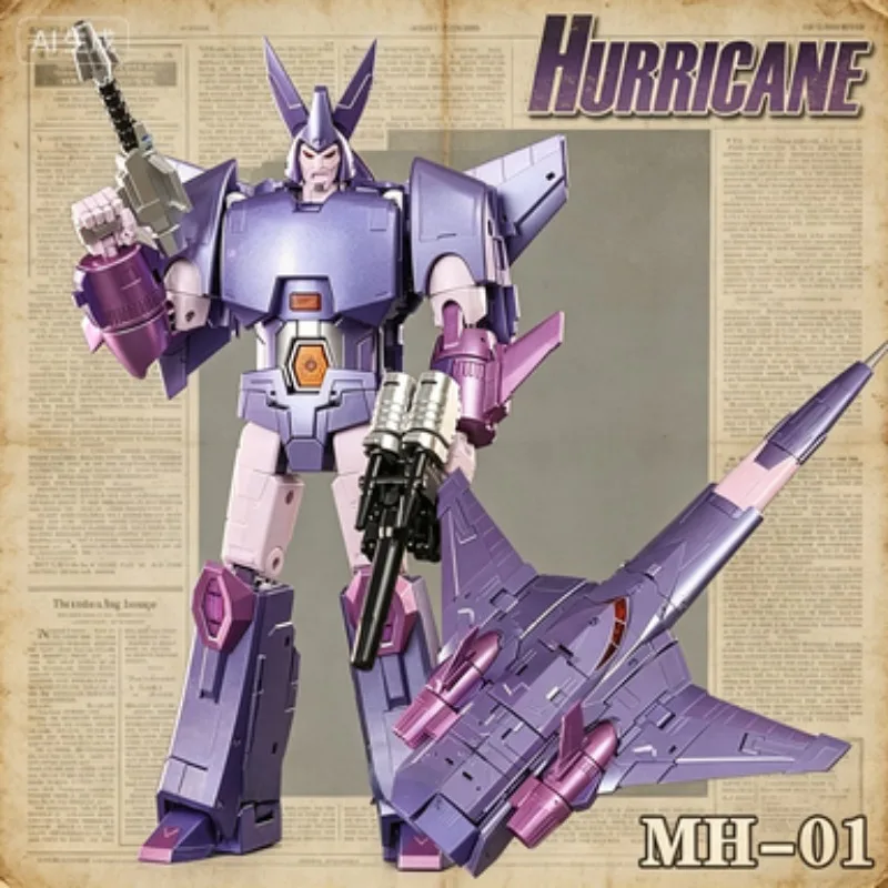 Speciale aanbiedingMHZ Transformation Cyclonus MH-01 MH01 MH-01B Hurricane KO FT-29 G1-serie 3rd Party Alloy Action Figure Robot Gift - afbeelding 2