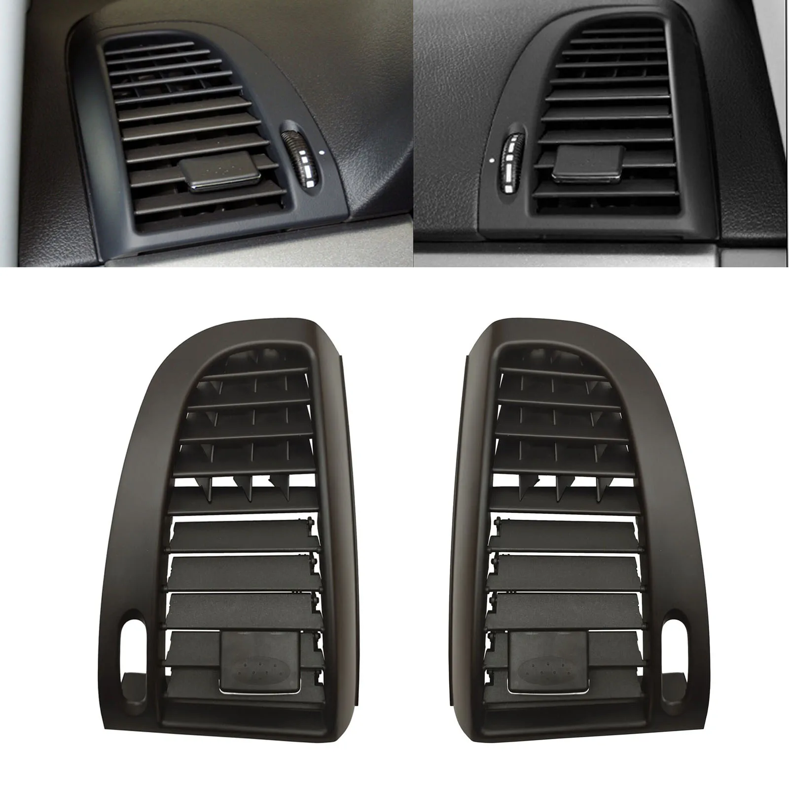 AC Air Vent Grille Outlet Pair for Mercedes For Vito W636 and For Viano W639 Direct Replacement for Front Left & Right