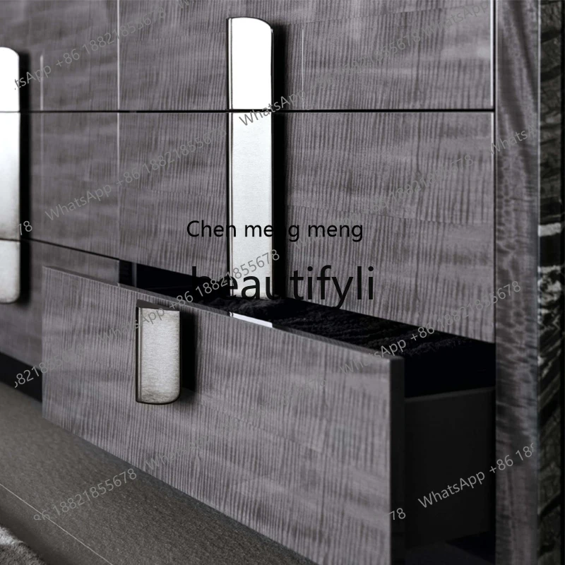 Modern simple TV cabinet High bedroom storage chest cabinet Designer high-end Italian light luxury storage cabinet H