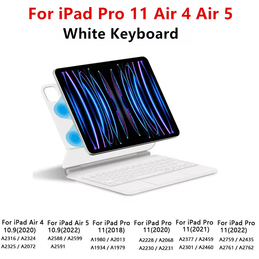 كيبورد iPad مع Trackpad وإضاءة خلفية 2026