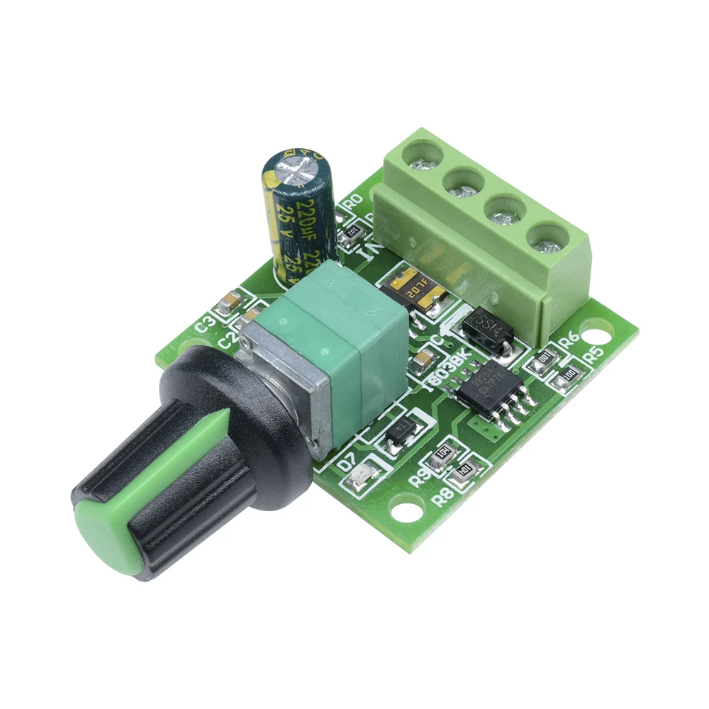 DC 1.8V-15V 2A PWM Motor Speed Controller Regulator Low Voltage Fan Speed Control Switch PWM Adjustable Drive 5V 12V