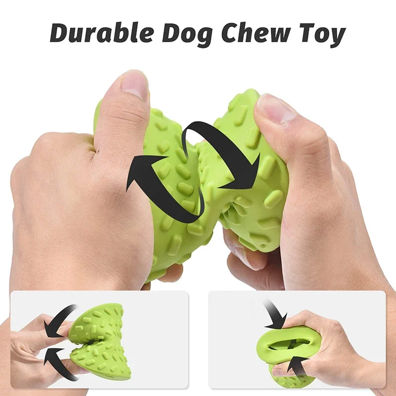 Natural Rubber Treat Leaking Pet Toys Puppy Bone Play Game Benepaw Food Dispensing Dog Toys for For Aggressive Chewers Nontxic