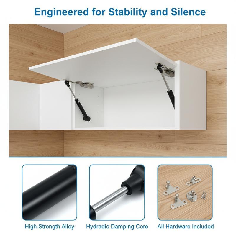 Ultra-Short Gas Struts Aluminum Frame Support Rod Durable Lift Shock for Bedroom Glass Door Closet Cabinets