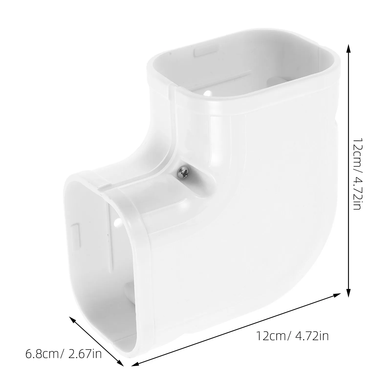 Flat PVC Line Set Cover for Mini Split Air Conditioner Central Ac Tubing Cover Kit Sleek Design Cuttable Fit All Models