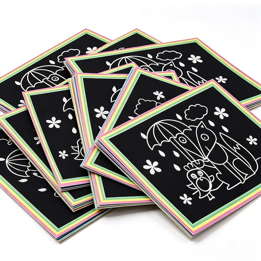 8/16pcs Rainbow Scratch Art Pa - Art Craft Rainbow recension och pris