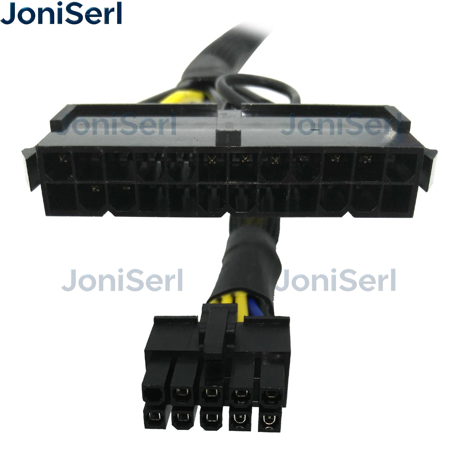 24 Pin to 14/12/10/6 Pin ATX PSU Main Power Adapter Braided Sleeved Cable for IBM Lenovo PCs and Servers (Long Type)