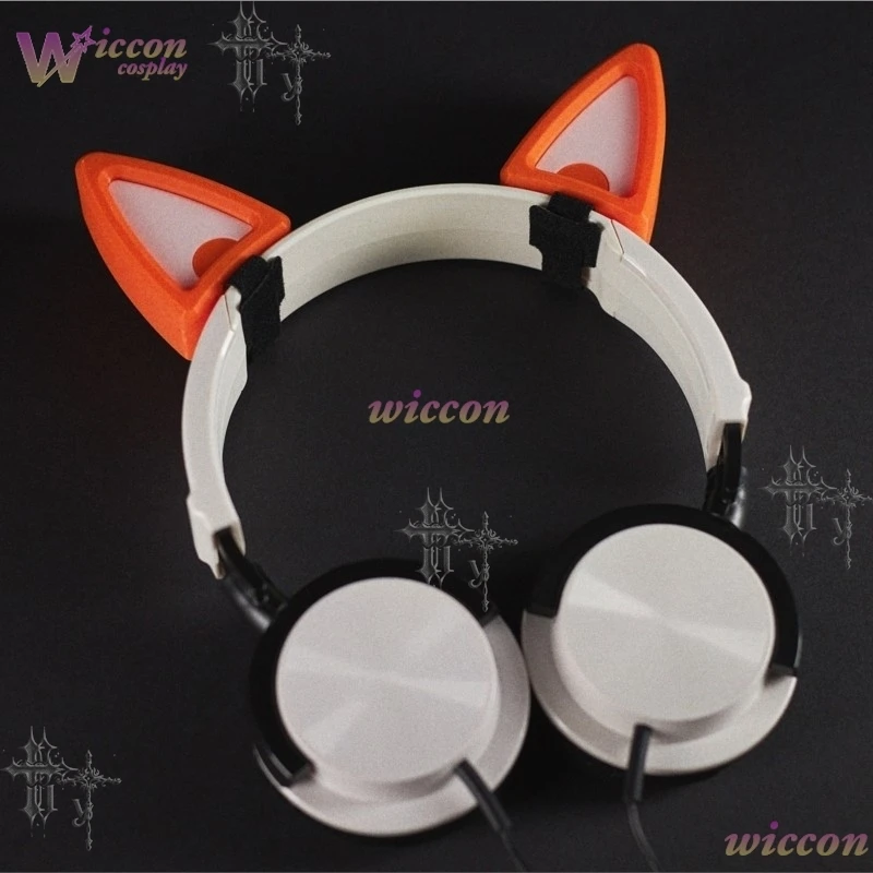 Auriculares con Orejas de Gato Desmontables Wonka Cos, Accesorio de Cosplay de Anime, Decoración Universal para Auriculares, para Halloween y Transmisiones en Vivo