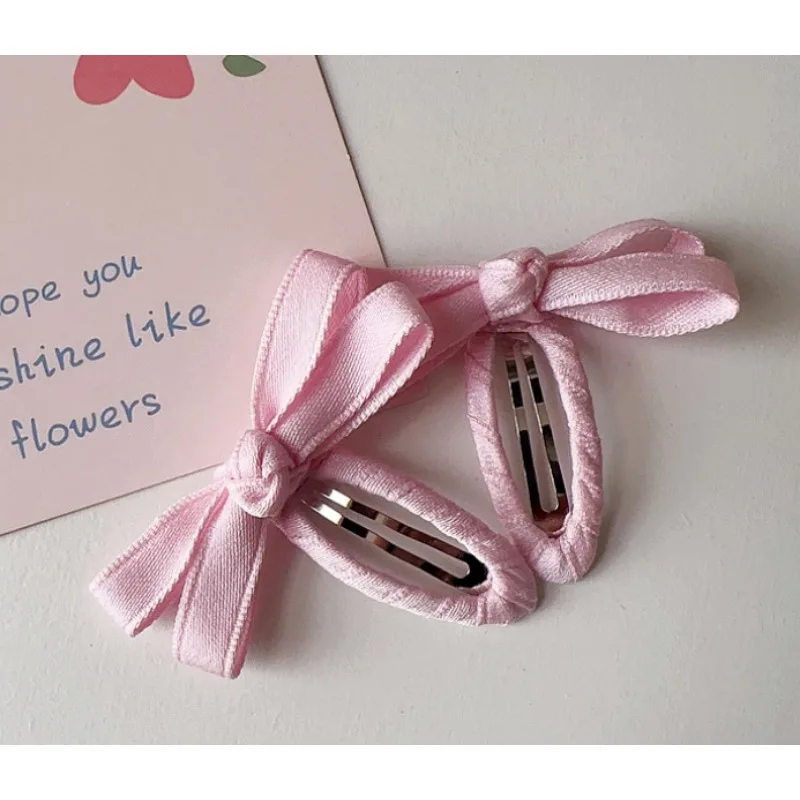 

1pair Sweet Candy Color Hair Clips for Girls Cute Solid Color Bow BB Clip Kids Toddler Hair Accessories Children Headwear Pin