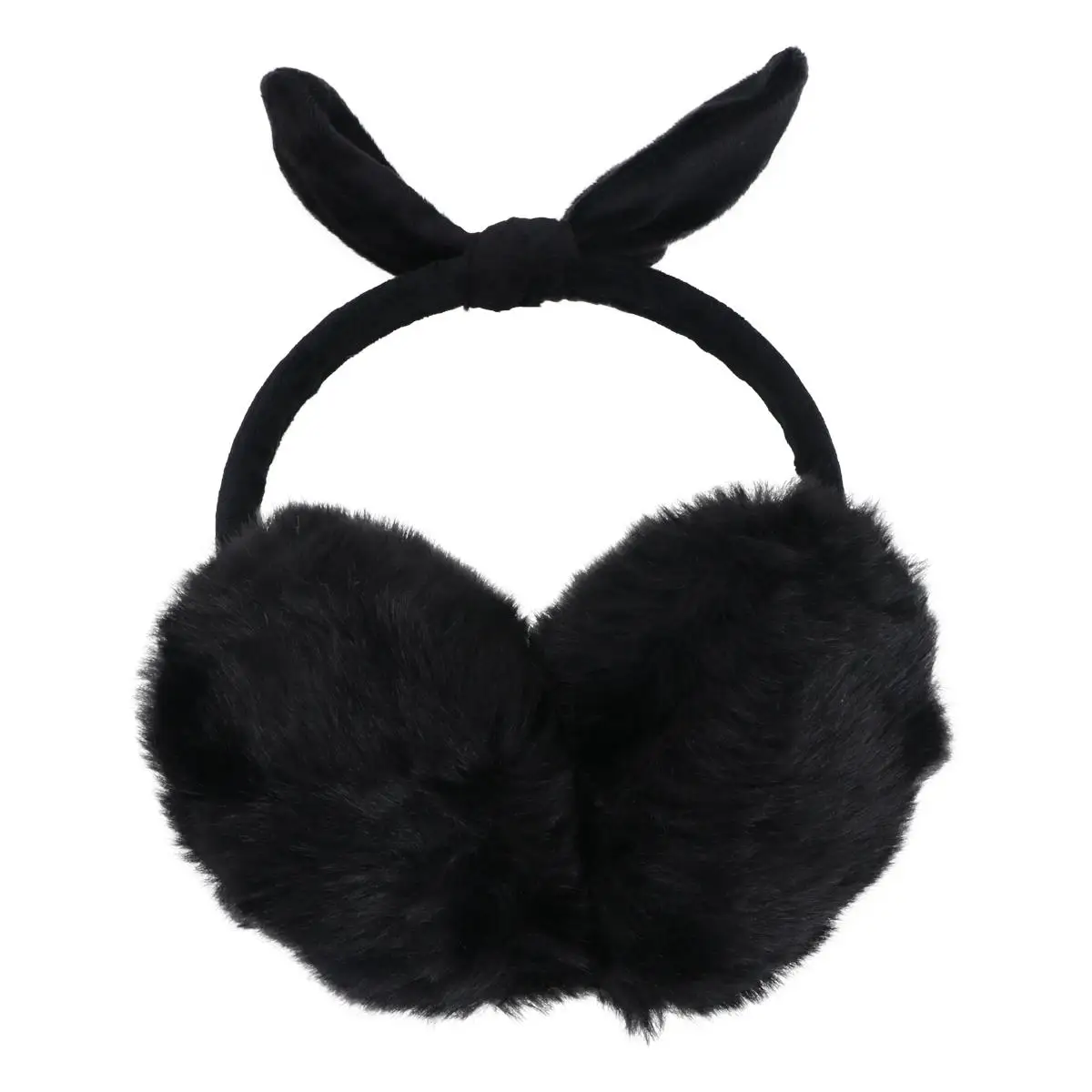 

Warm Earmuffs Bow Rabbit Ears Girl Headwear Cute Cover Pops Women Child Navy Blue Girls