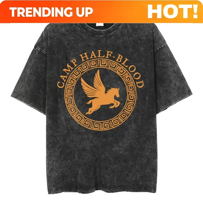 Customization Shirt Percy Jackson The Eras Tour Vintage Washed T-shirt Men Women Fashion Aesthetic Short Sleeve T-shirts Tops O-