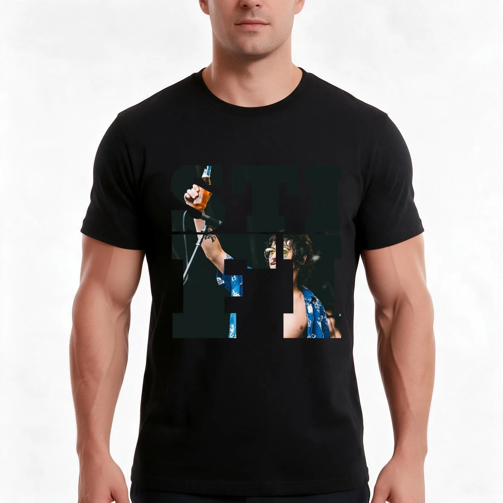 STICKY FINGERS T-Shirt, Summer Casual Cotton Tee, Oversized Streetwear Tops, Vintage Graphic Print, Loose Fit Short Sleeve