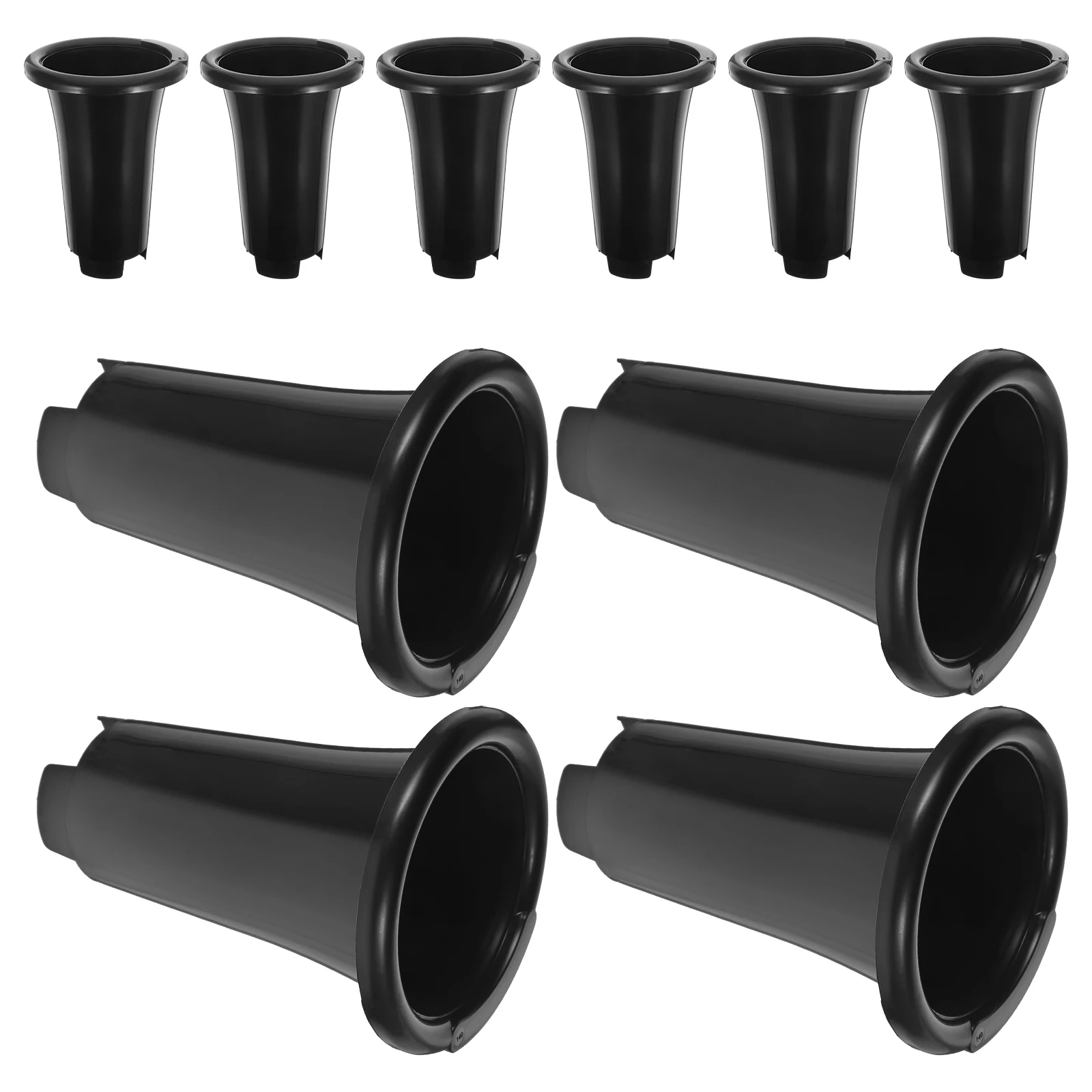 

12pcs Orchid Flower Pot Set Large Round Black Plastic Extra Thick Breathable Garden Nursery Pots for
