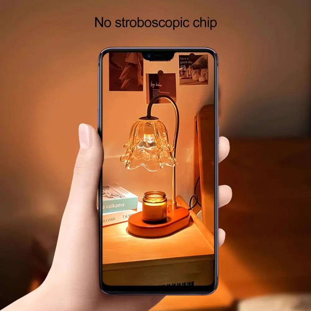 

Relaxing Atmosphere Lamp Elegant Wooden Base Candle Warmer Lamp with Timer Function Adjustable Brightness Scented Wax for Home