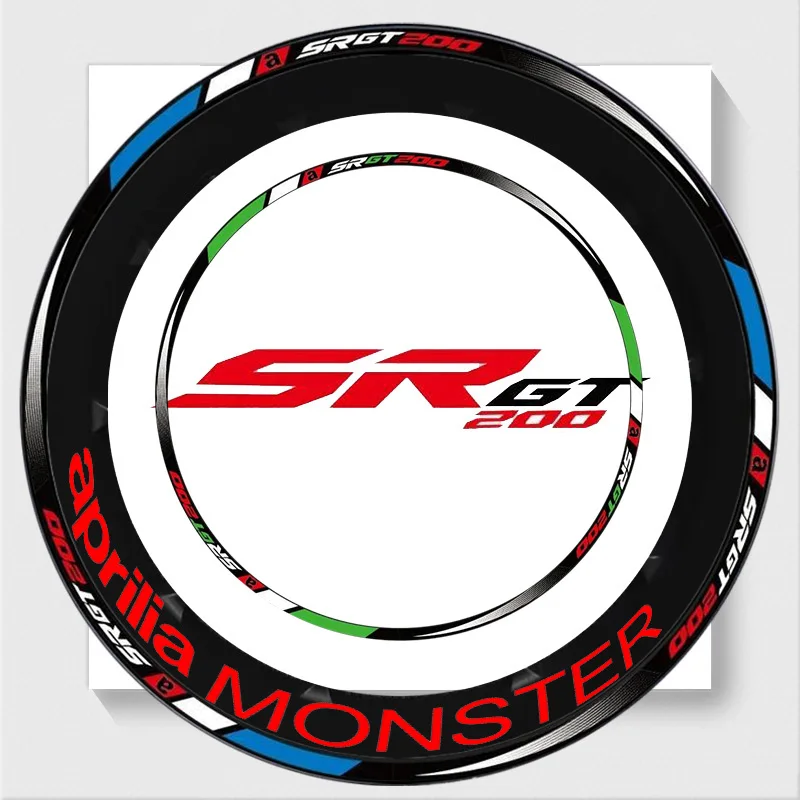 For Aprilia SRGT SR200GT Reflective Motorcycle Accessories Wheel Tire Modification Sticker Hub Decals Rim Stripe Tape Waterproof