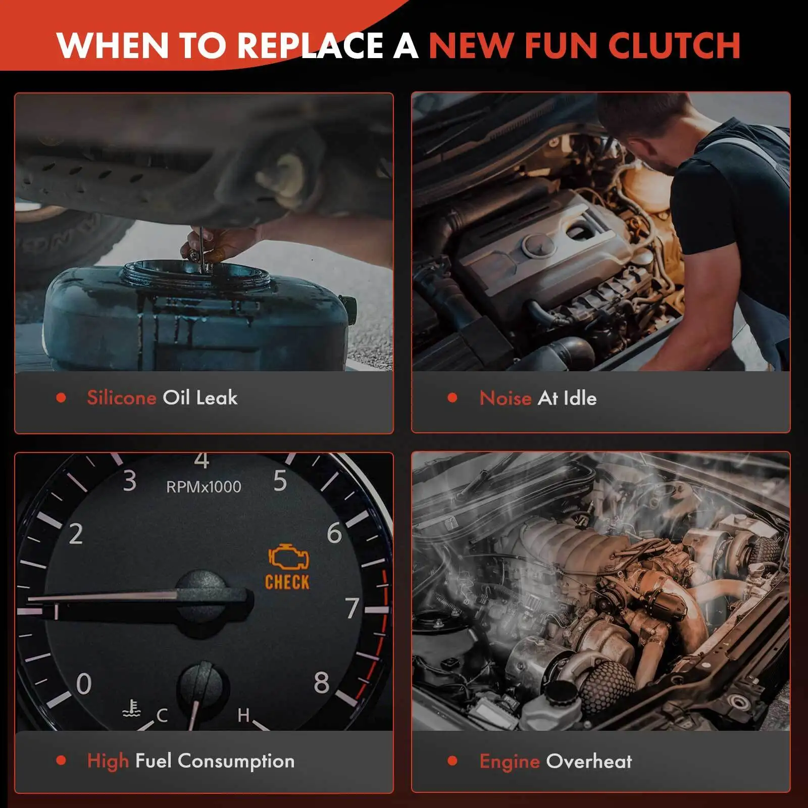 PUSU conjunto de acoplamiento de ventilador de refrigeración embrague para Toyota Innova Fortuner Hilux GGN125 LAN125 16210-0E010 16210-0E020