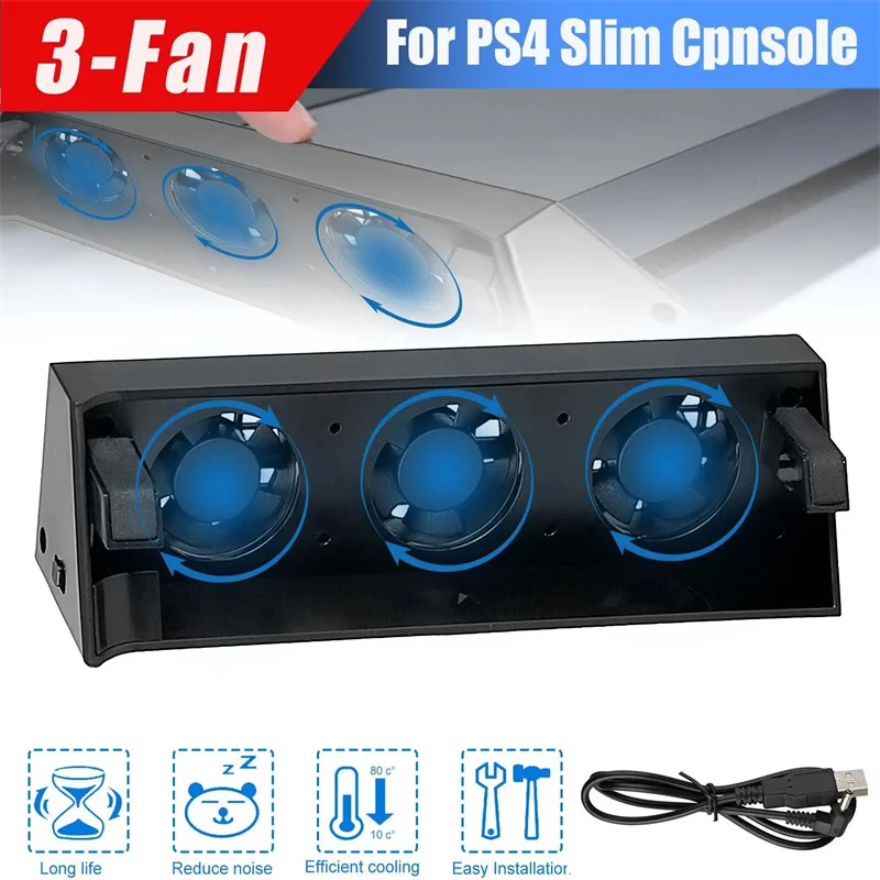 Cooler For PS4 PS 4 Slim Fan Console Accessories Cooling Base Accesorios Video Game Mount Control