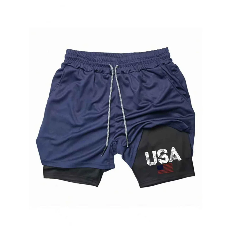 

New Running Shorts Men Gym Sports Shorts 2 In 1 Quick Drying Workout Boxing Training Bottoms Fitness Jogging Short Pants Summer