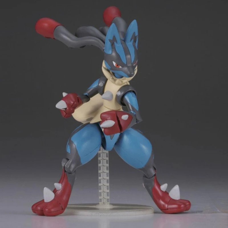 Bandai Genuine Pokemon Evolution 35 Lucario Evolution Form Collection Assembled Model Anime Action Figure Toys Gift For Children