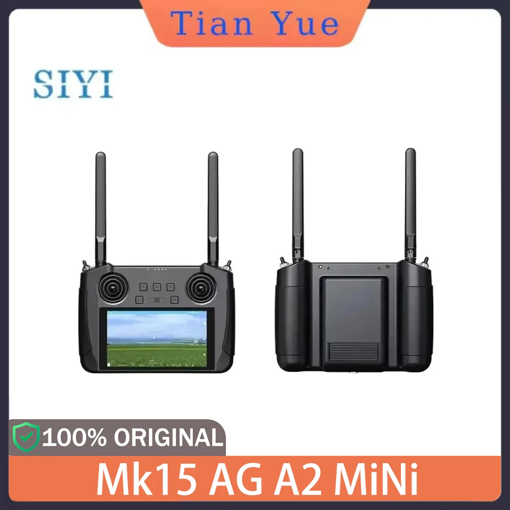 

SIYI MK15 FPV Сельскохозяйственный контроллер — экран 5,5 дюйма, задержка 180 мс, 3,5 км для БПЛА, IP54, водонепроницаемый аксессуар