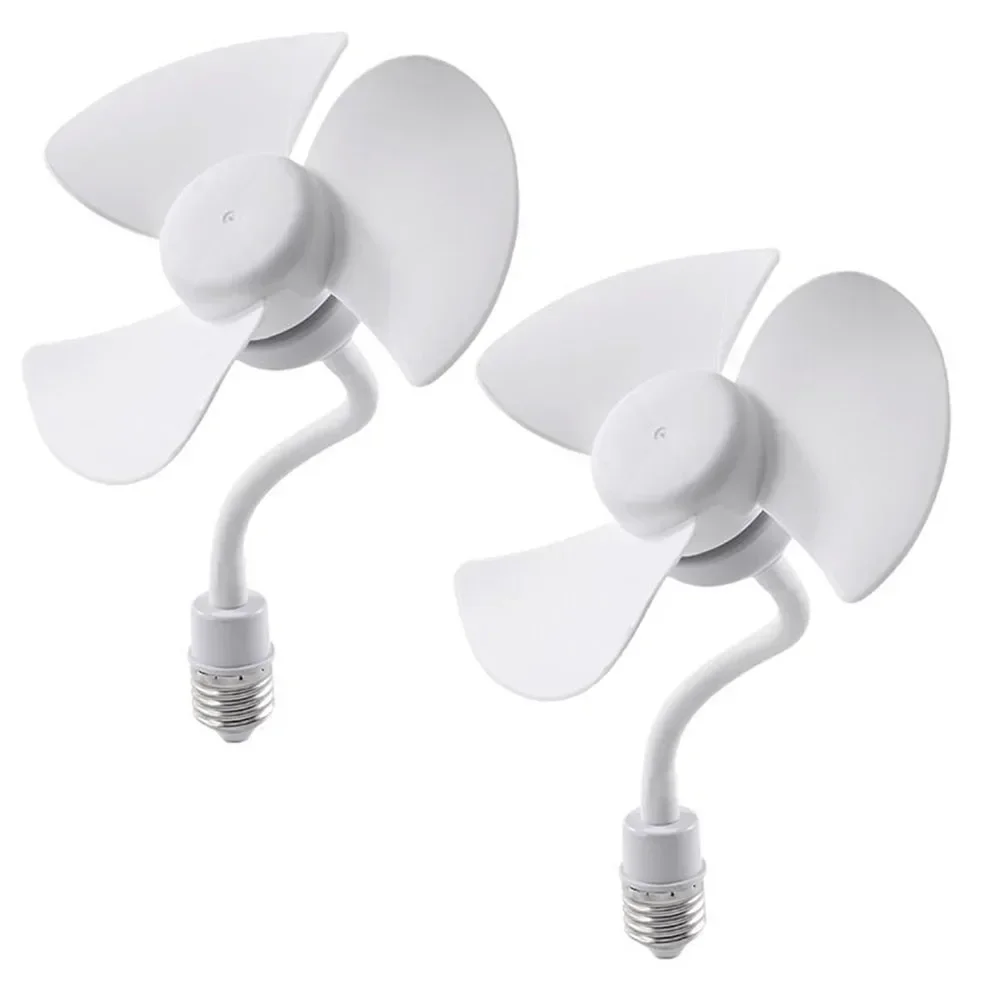 Flexible Tube E27 LED Desk Fan with Quiet Operation and Adjustable Wind Direction for Directed Cooling in Office or Dorm