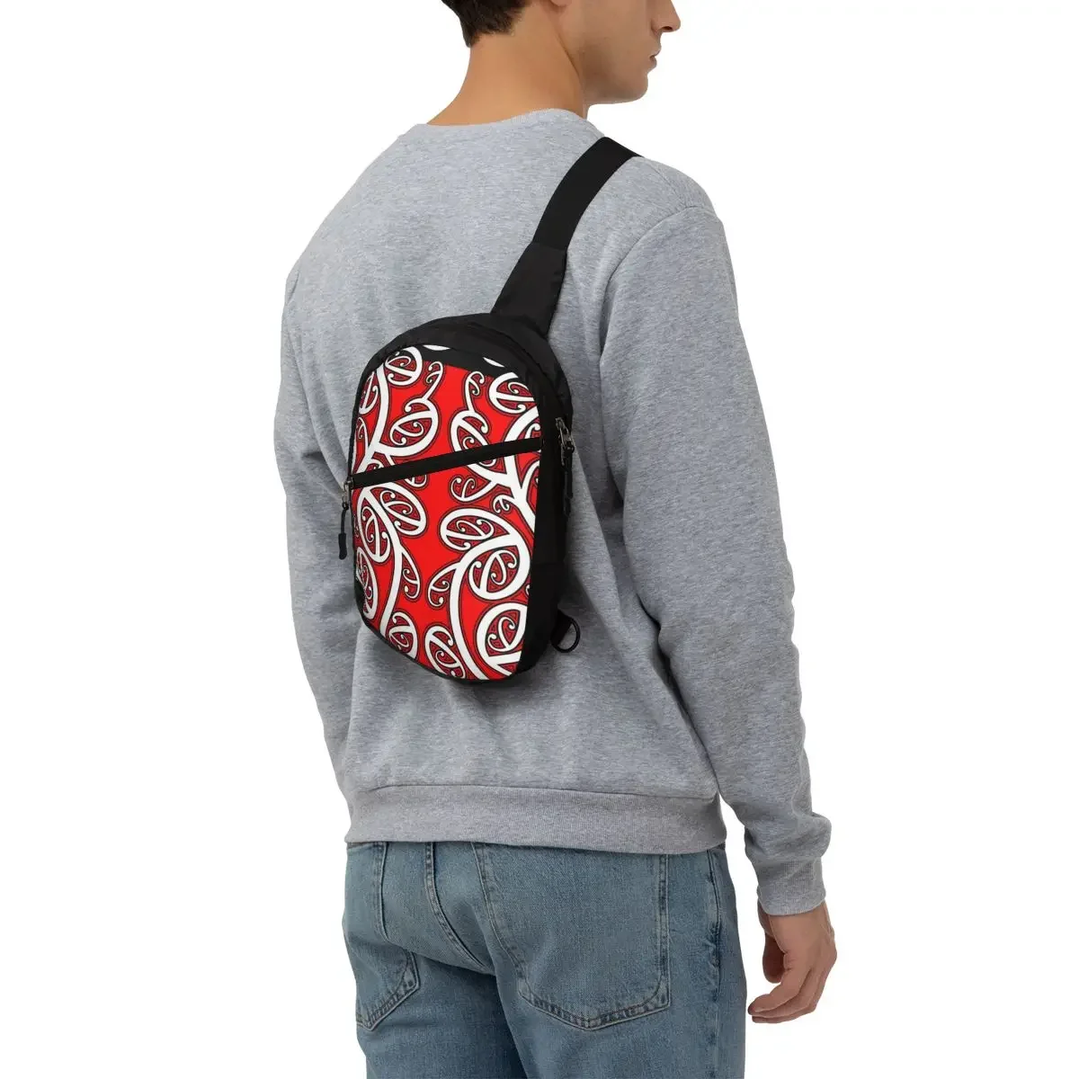 الماوري نمط جميع الأسود نيوزيلندا الرجبي عيد الميلاد حقيبة صدر للرجال الرجال الرافعة Crossbody على ظهره حقيبة صدر للرجال Daypack حقيبة كتف