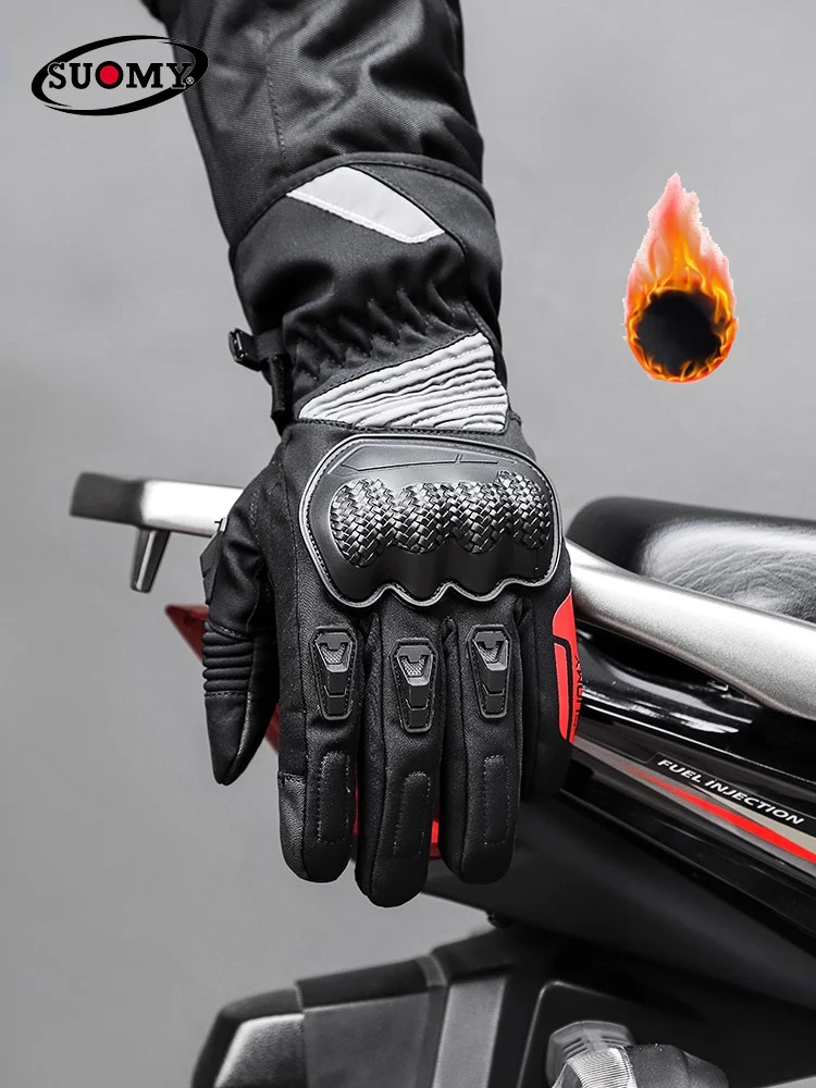 

Autumn Winter Warm Motorcycle Riding Anti-drop Gloves Waterproof Offroad Touch Screen Motorbike Guantes Wear-resistant Men Women