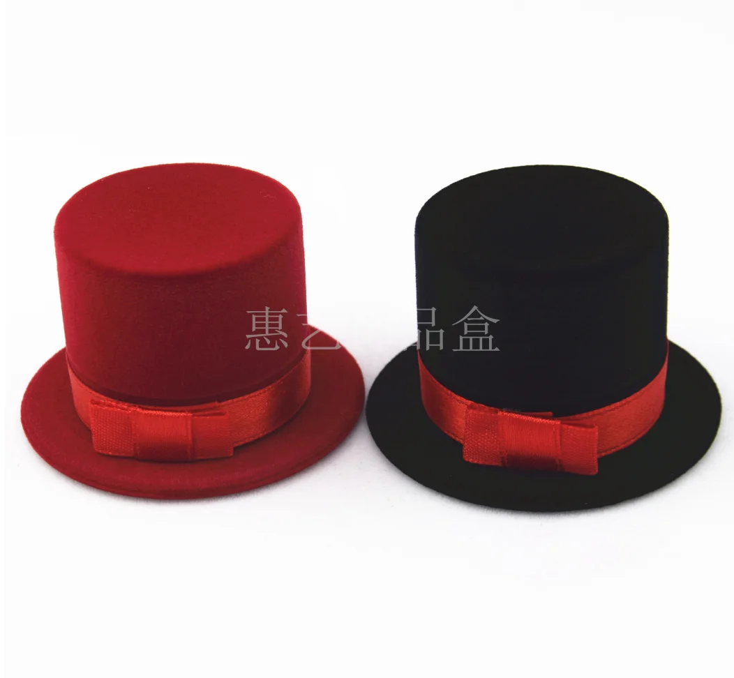 10pcs/lot creative style ring stud earring necklace jewelry storage box mini hat shape jewelry box