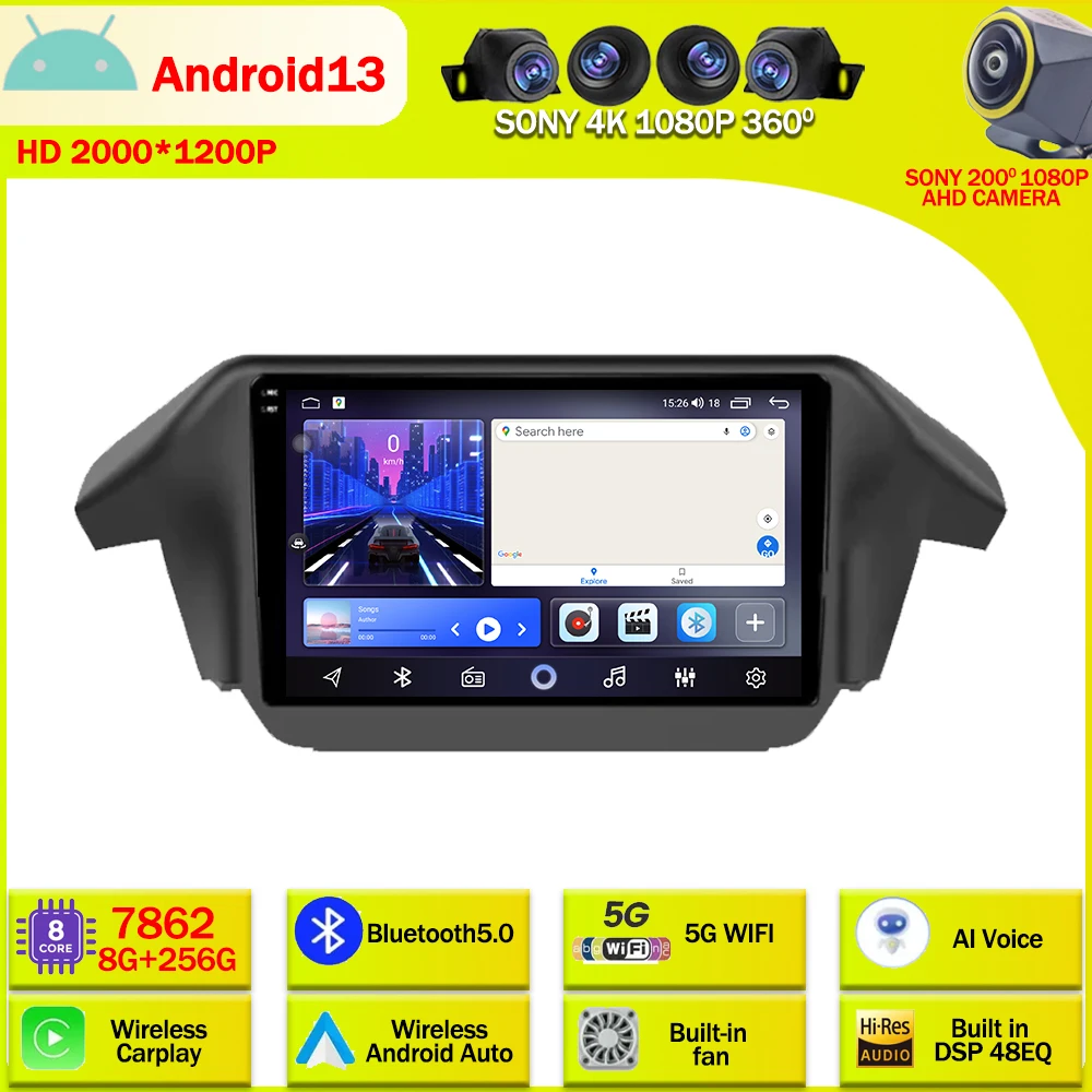 

Android 13 Car Radio Multimedia Video Player Navigation GPS For Honda Odyssey 4 RB3 RB4 2009 - 2014 Carplay Auto 5G WIFI BT 4G