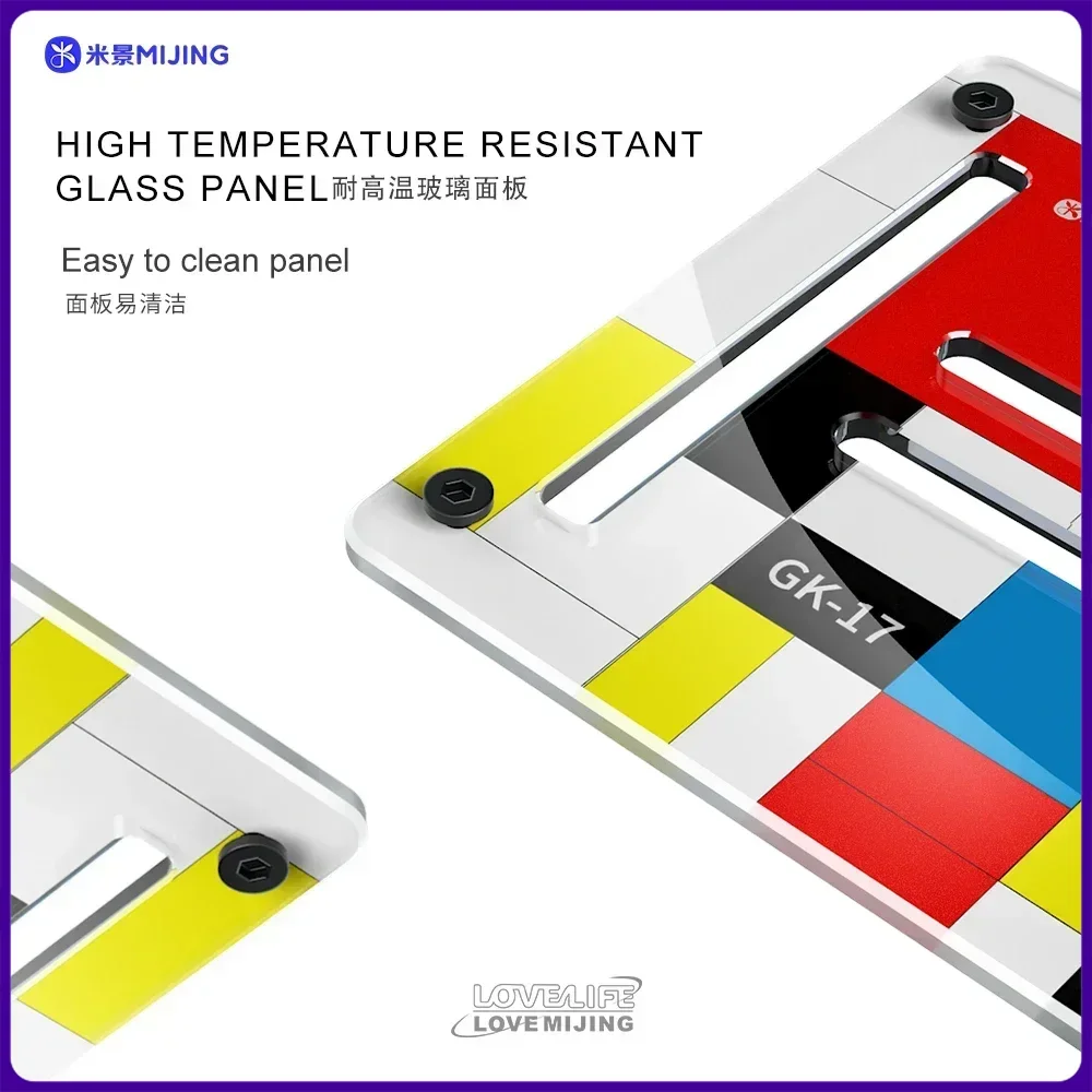 Mijing Universal GK17 accesorio de reparación de placa base de vidrio aislado endurecido para teléfonos móviles placa base PCB herramienta de reparación de soldadura