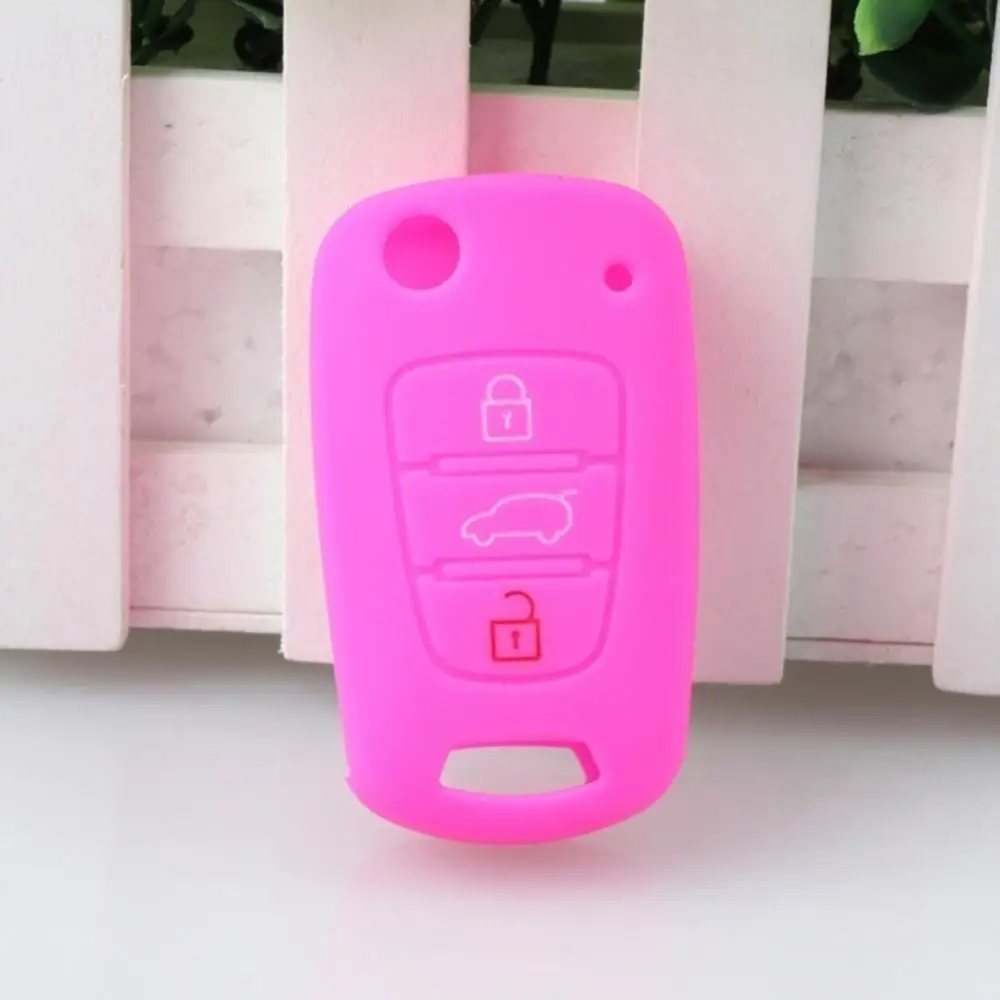 Silicone Car Key Flip Cover Case Remote Protector Bag Holder for I30 I35