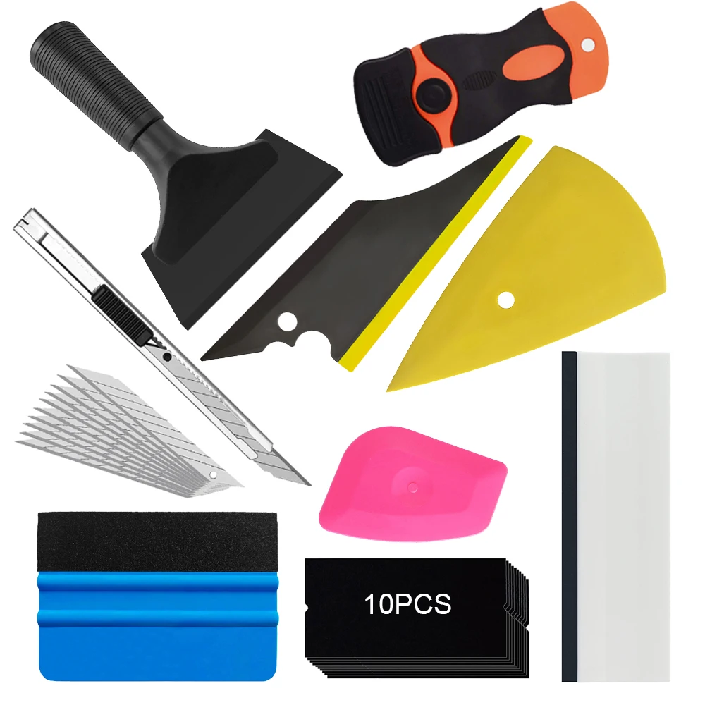 Vehicle Glass Protective Film Car Window Wrapping Tint Vinyl Installing Tool Squeegee Cleaning Razor Scrapers Film Cutters