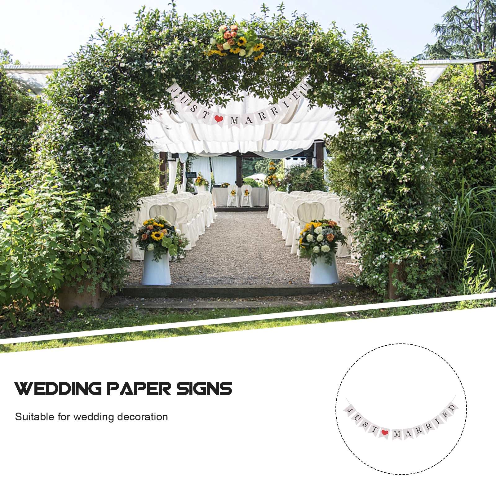 

11pcs Wedding Banners Bridal Banner Wedding Decoration Bridal Sign Heart Shaped Paper Bunting Silk Ribbons 12X13.5Cm Pink White